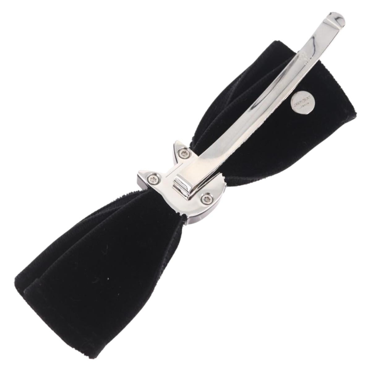 Jimmy Choo x Sailor Moon Hair Clip Luna Velor Black Silver Auth 212735SM
