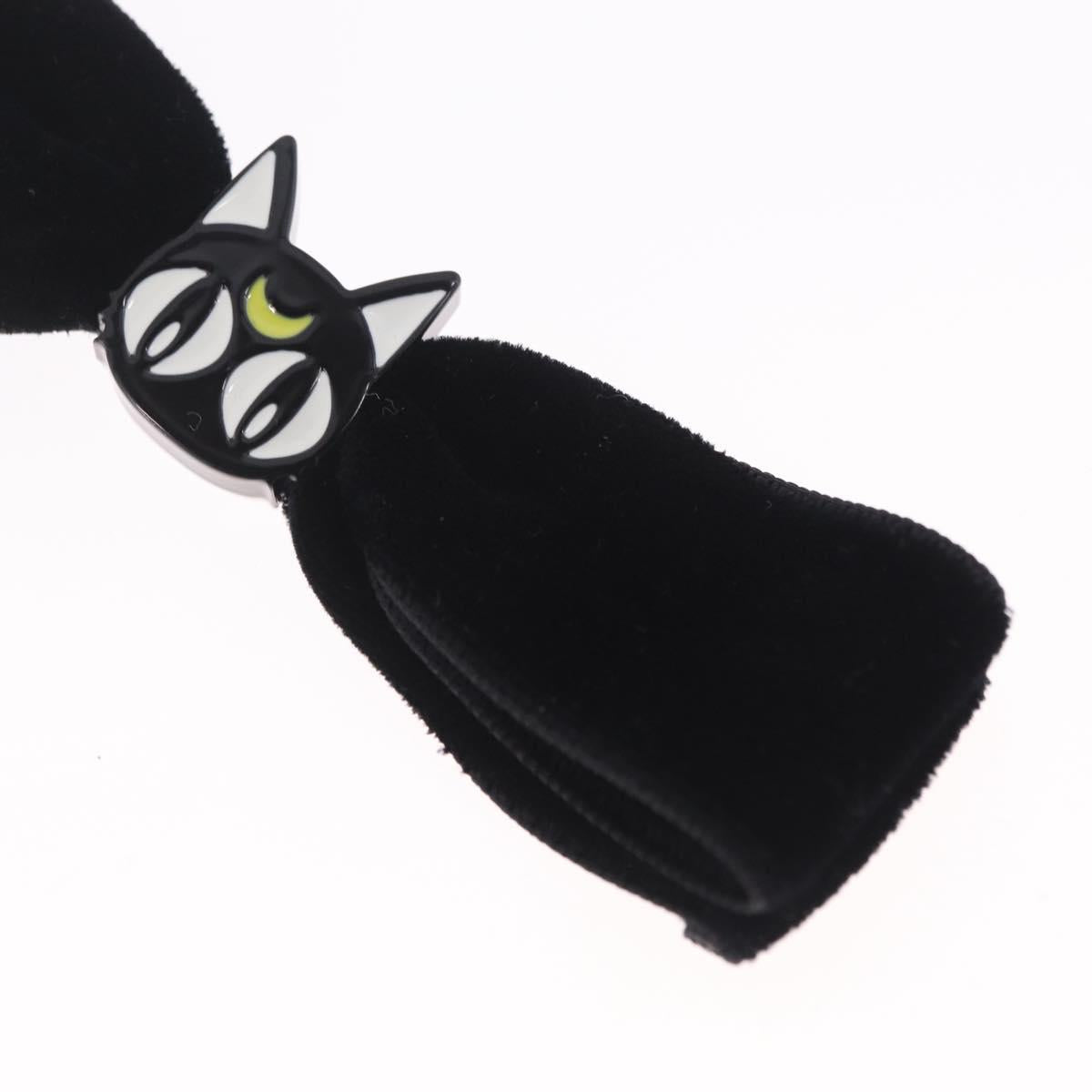Jimmy Choo x Sailor Moon Hair Clip Luna Velor Black Silver Auth 212735SM