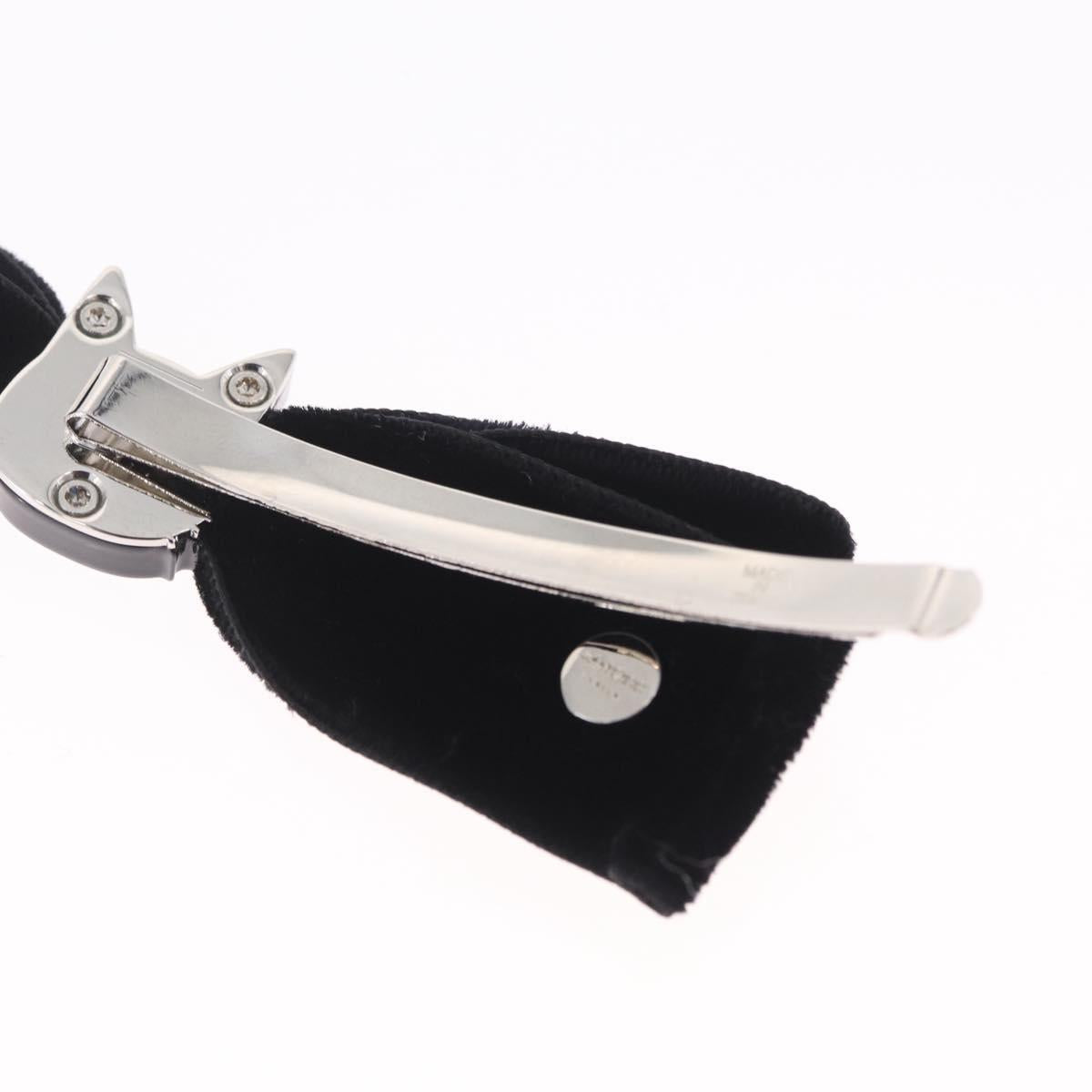 Jimmy Choo x Sailor Moon Hair Clip Luna Velor Black Silver Auth 212735SM