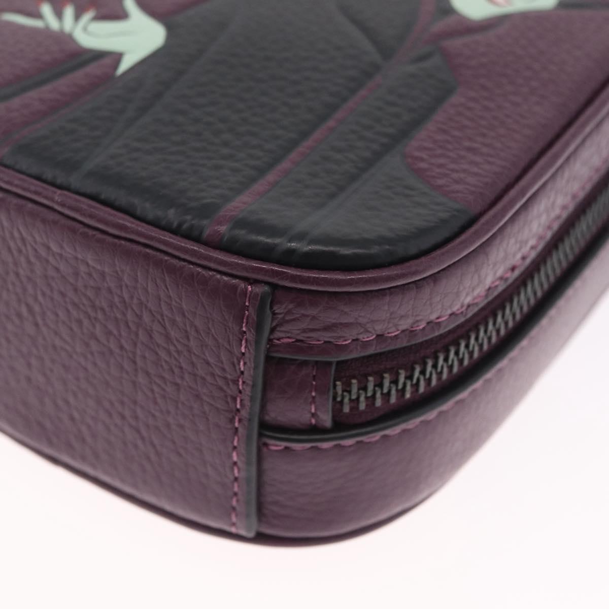 Coach ×Disney Maleficent Evaphone Cross Body Bag 2way Purple Auth 212736M