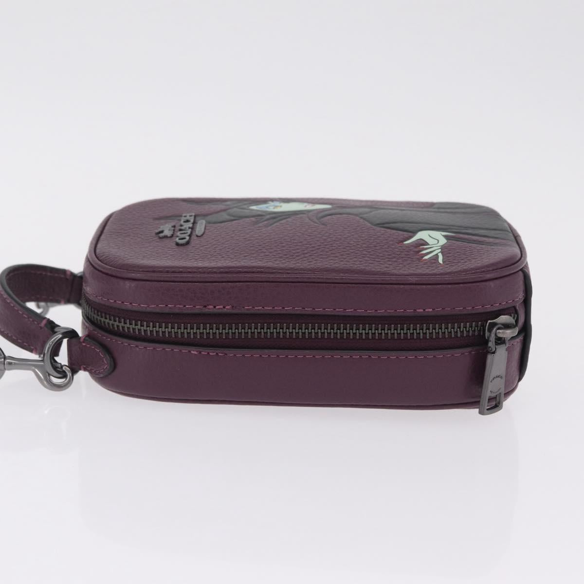Coach ×Disney Maleficent Evaphone Cross Body Bag 2way Purple Auth 212736M