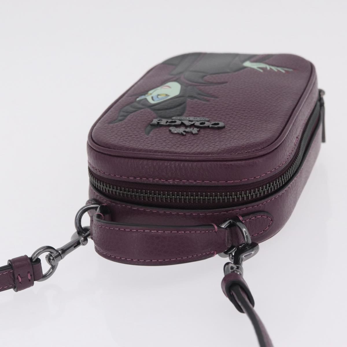 Coach ×Disney Maleficent Evaphone Cross Body Bag 2way Purple Auth 212736M