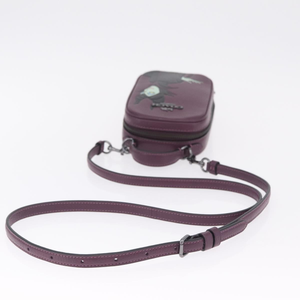 Coach ×Disney Maleficent Evaphone Cross Body Bag 2way Purple Auth 212736M