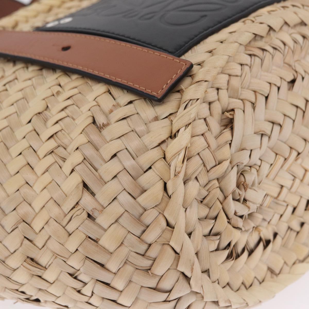 LOEWE x Studio Ghibli Soot Sprite Basket Bag Small Raffia Beige Auth 212755M