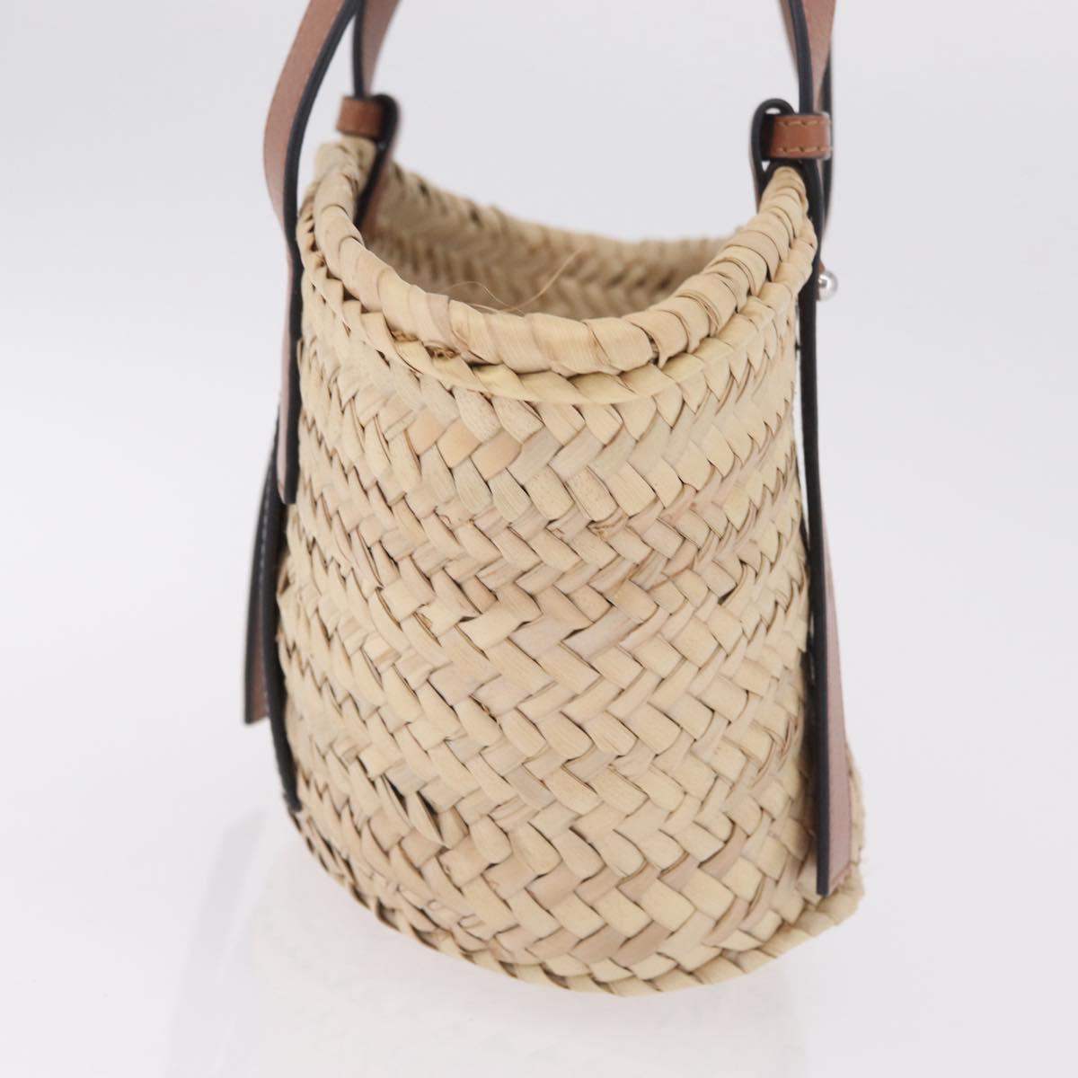 LOEWE x Studio Ghibli Soot Sprite Basket Bag Small Raffia Beige Auth 212755M