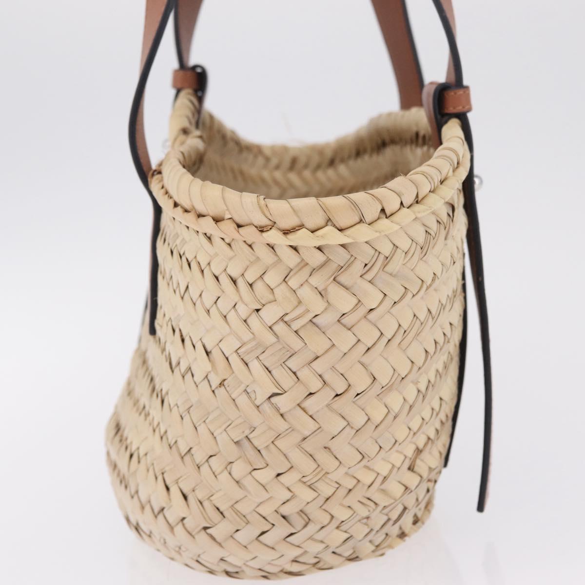 LOEWE x Studio Ghibli Soot Sprite Basket Bag Small Raffia Beige Auth 212755M
