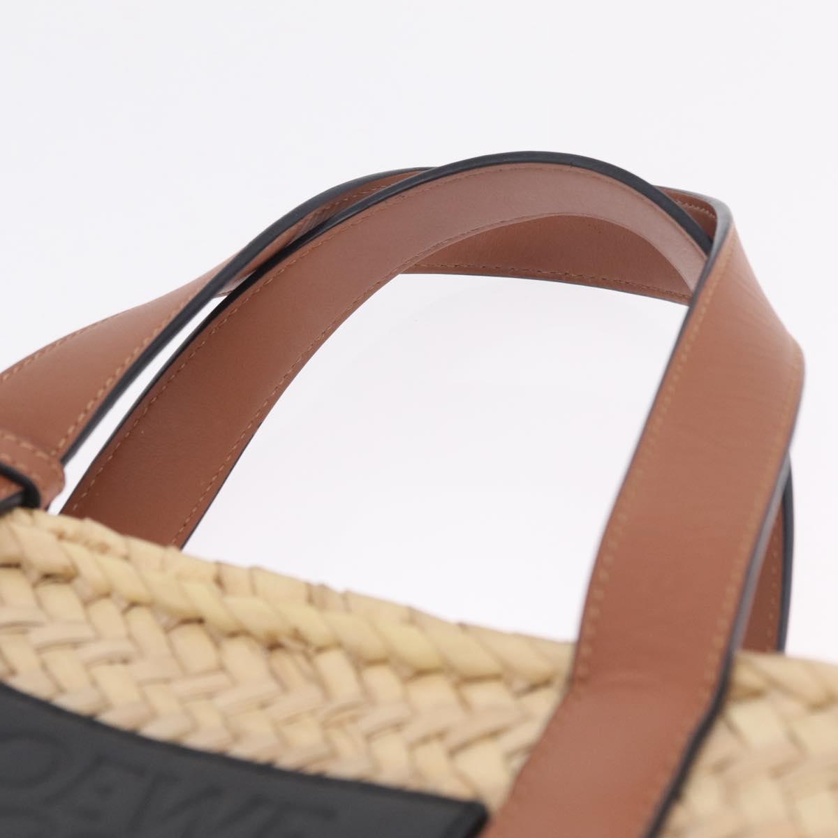 LOEWE x Studio Ghibli Soot Sprite Basket Bag Small Raffia Beige Auth 212755M