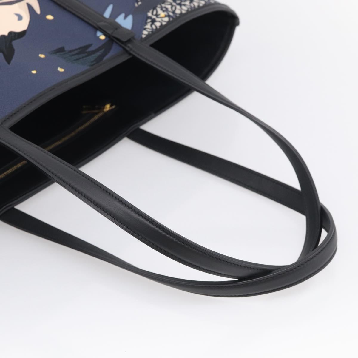 LOEWE x Studio Ghibli Howl Sophie Tote Bag Leather Canvas Black Auth 212784SM
