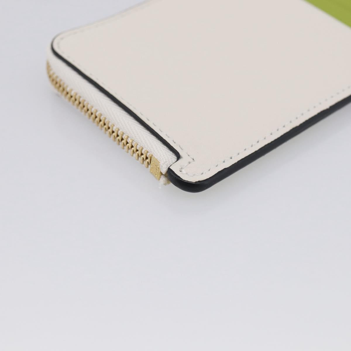 LOEWE x Studio Ghibli Otorisama Card Case Leather White Gold Auth 212785SM