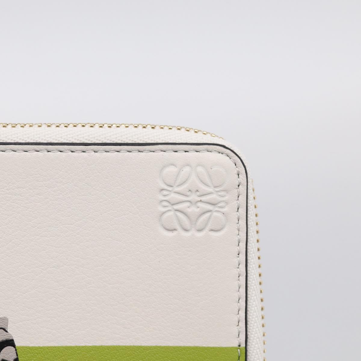 LOEWE x Studio Ghibli Otorisama Card Case Leather White Gold Auth 212785SM