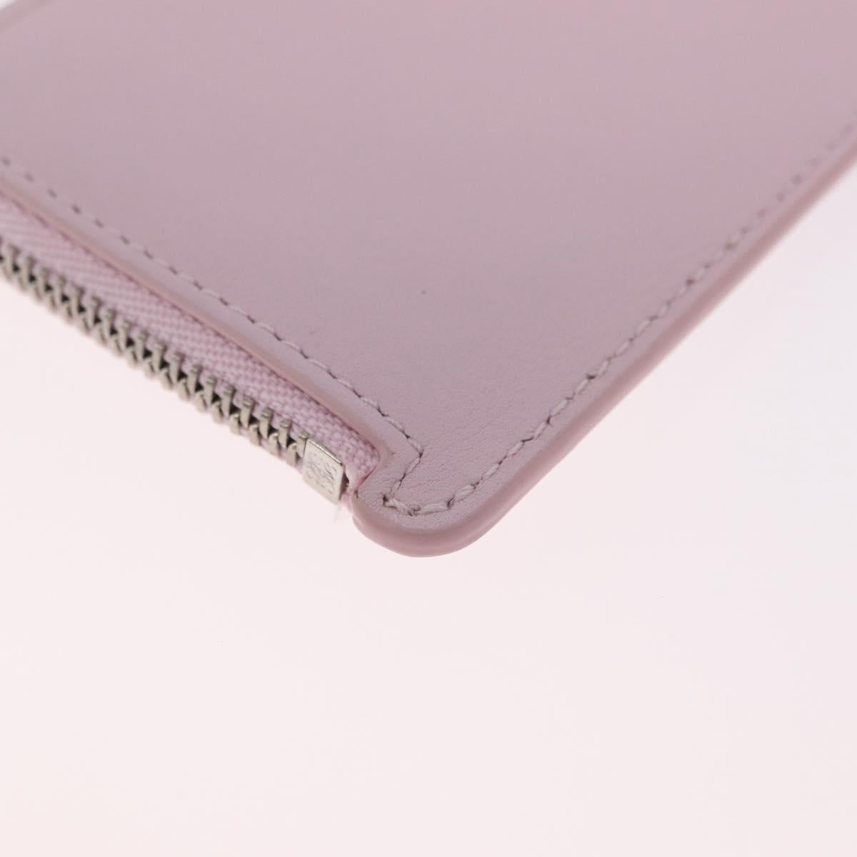 LOEWE x Suna Fujita Card Case Leather Japan Limited Pink Silver Auth 212786SM