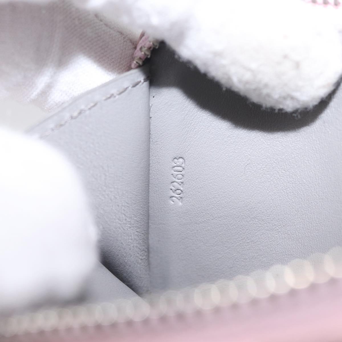 LOEWE x Suna Fujita Card Case Leather Japan Limited Pink Silver Auth 212786SM