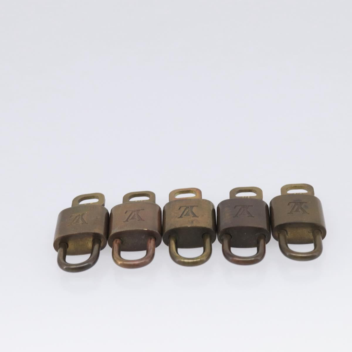 LOUIS VUITTON Padlock Metal 10 Set Gold Tone LV Auth 212796