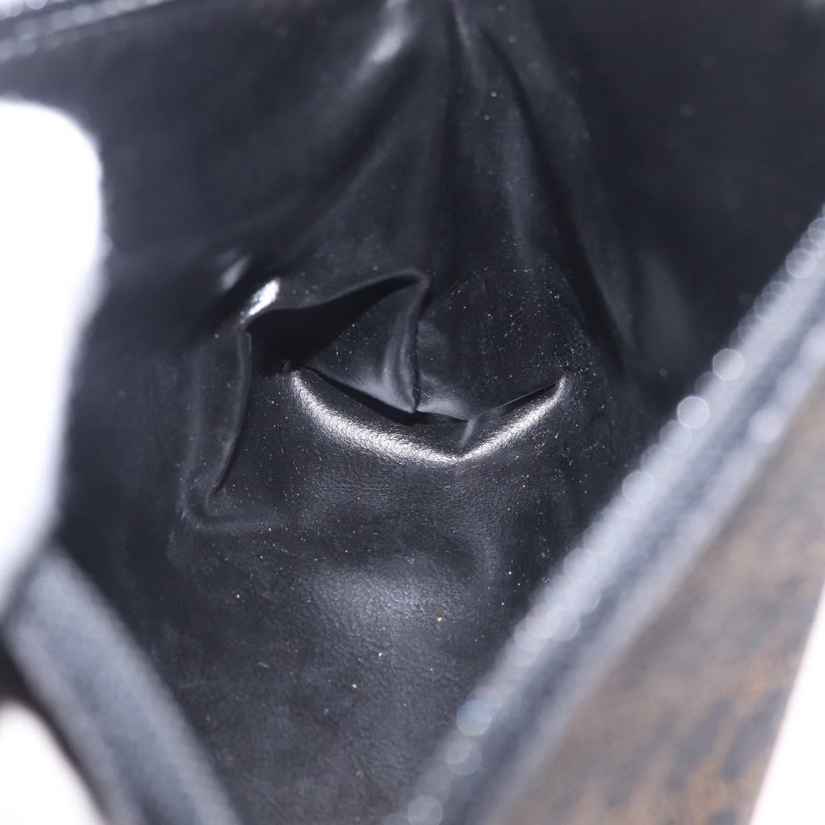 CELINE Macadam Pouch PVC Black Gold Auth 212802A