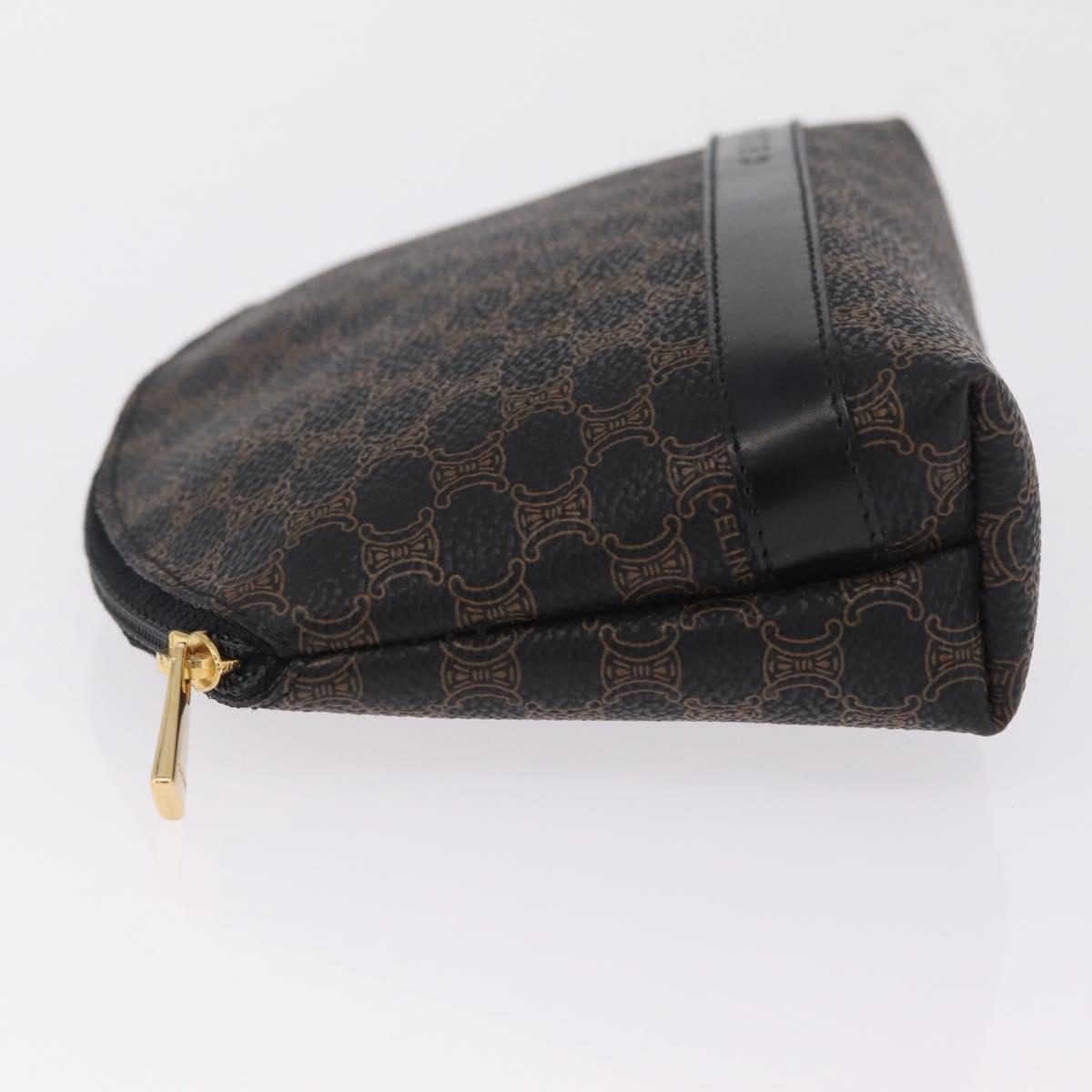 CELINE Macadam Pouch PVC Black Gold Auth 212802A
