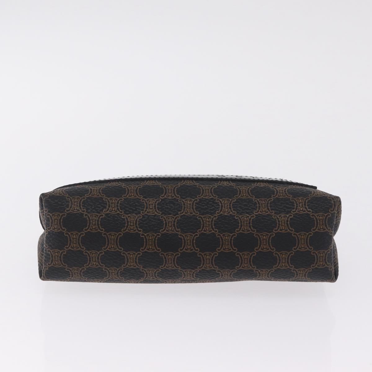 CELINE Macadam Pouch PVC Black Gold Auth 212802A
