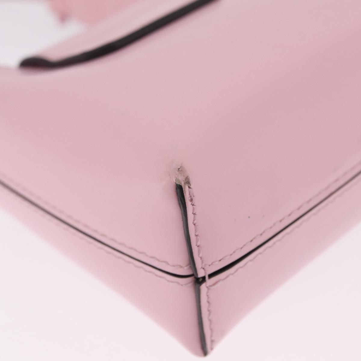 Salvatore Ferragamo Gancini Mini Hand Bag Leather Pink Auth 212917V