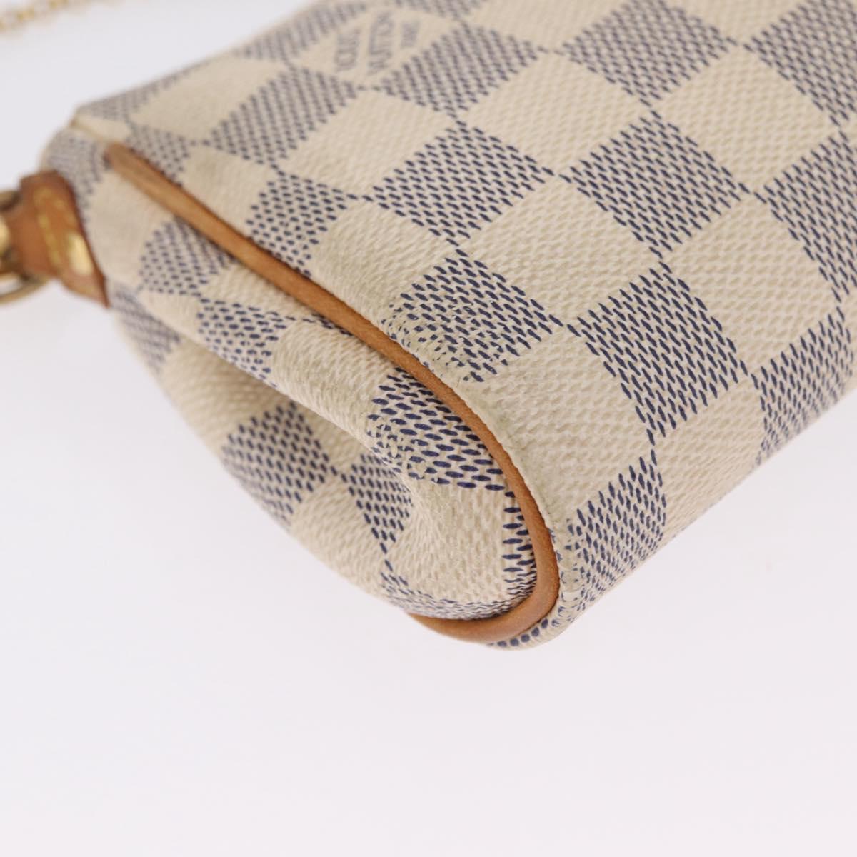 LOUIS VUITTON Damier Azur Eva Shoulder Bag 2way N55214 LV Auth 212930A