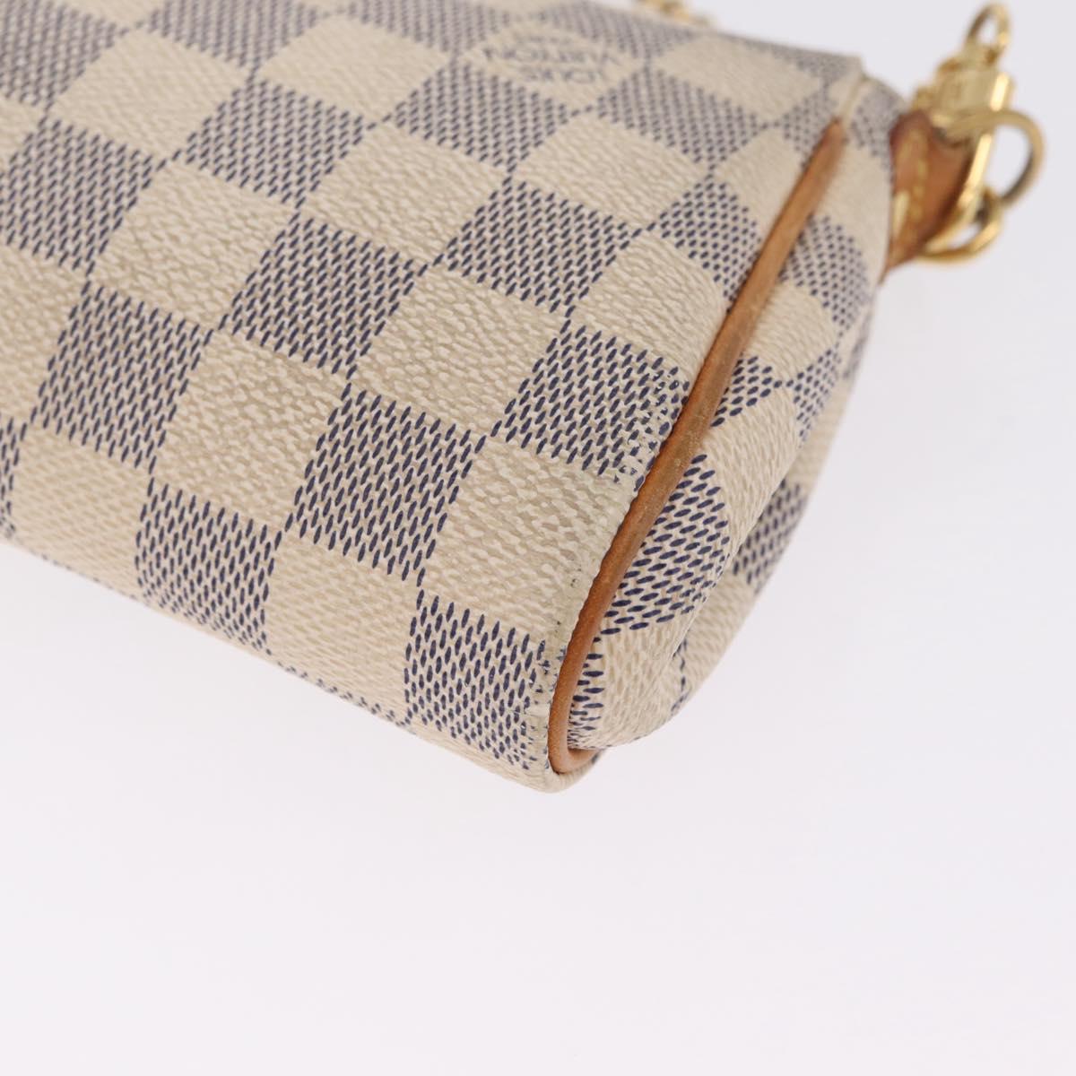 LOUIS VUITTON Damier Azur Eva Shoulder Bag 2way N55214 LV Auth 212930A