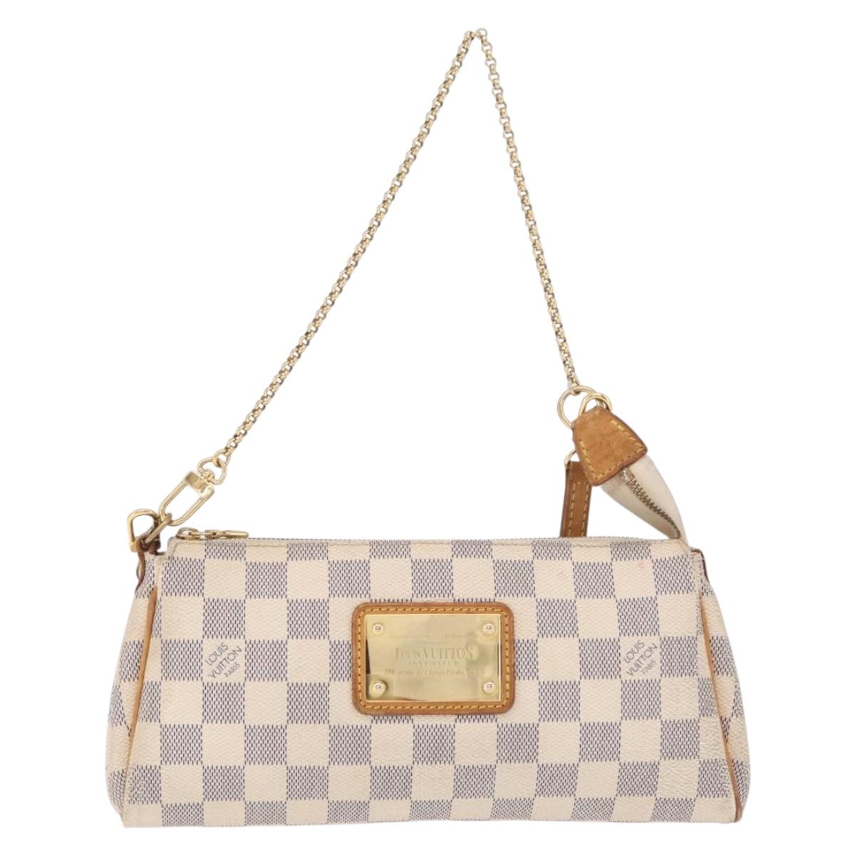 LOUIS VUITTON Damier Azur Eva Shoulder Bag 2way N55214 LV Auth 212930A