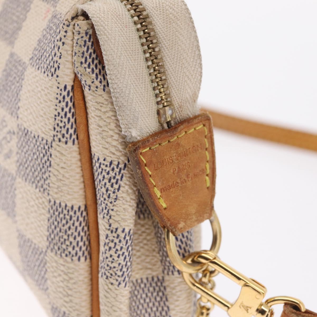 LOUIS VUITTON Damier Azur Eva Shoulder Bag 2way N55214 LV Auth 212930A