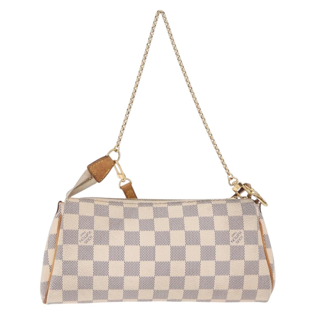 LOUIS VUITTON Damier Azur Eva Shoulder Bag 2way N55214 LV Auth 212930A