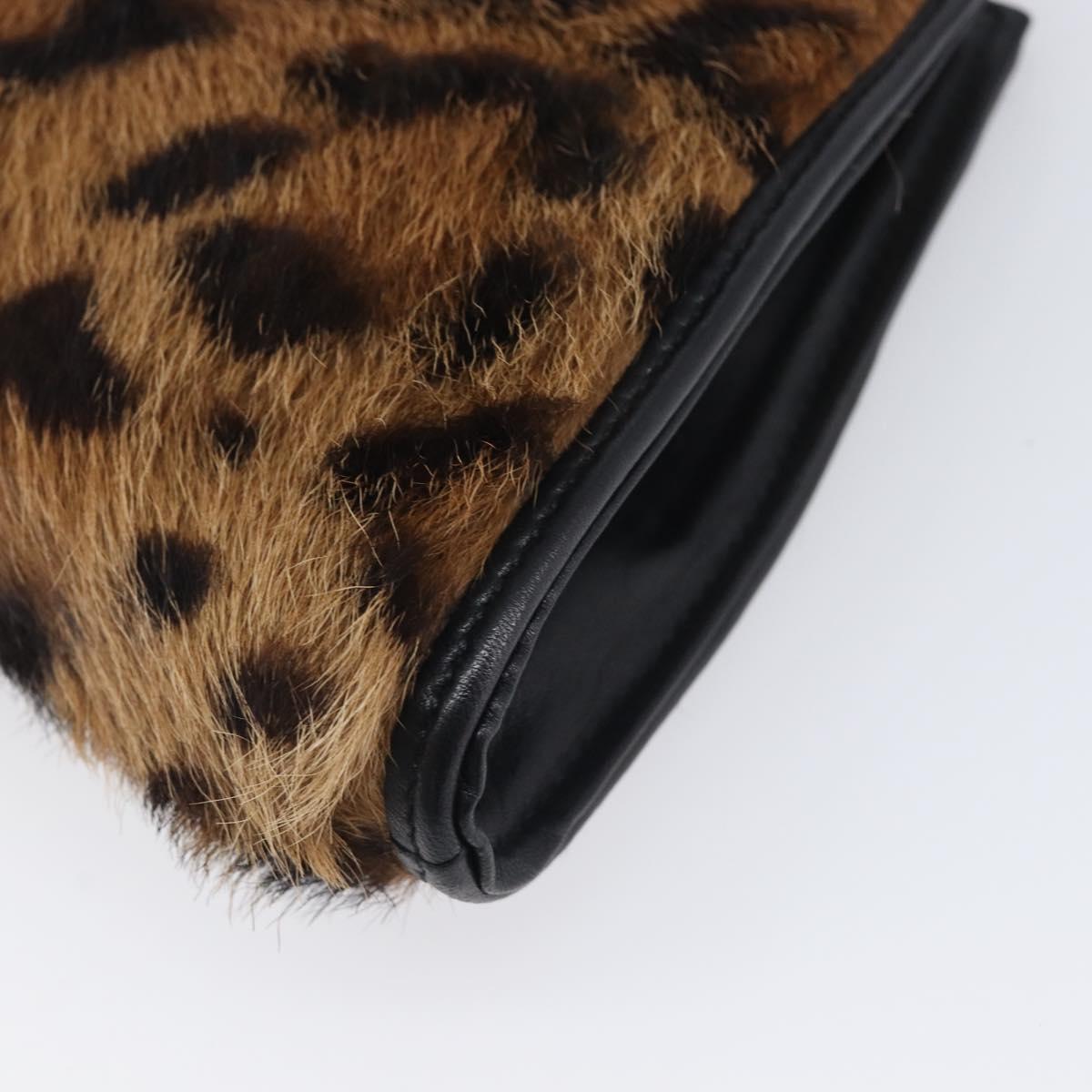 LOEWE Hand Bag Harako leather Brown Gold Auth 212938V