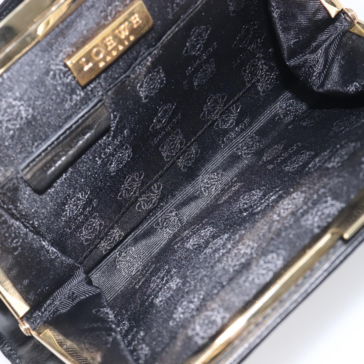 LOEWE Hand Bag Harako leather Brown Gold Auth 212938V