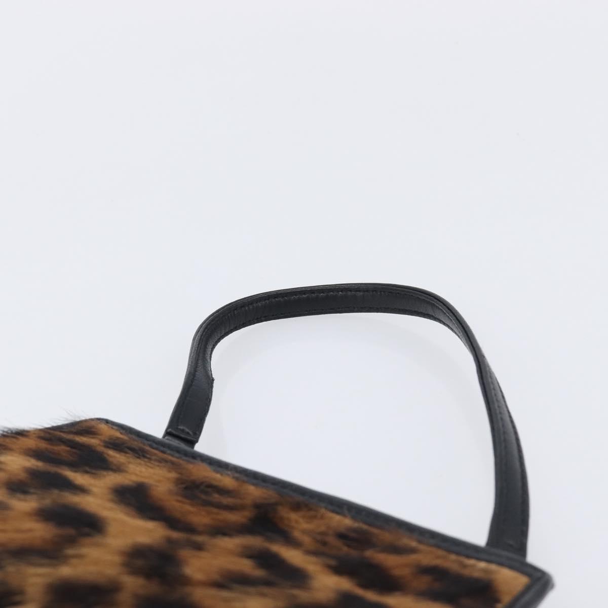 LOEWE Hand Bag Harako leather Brown Gold Auth 212938V