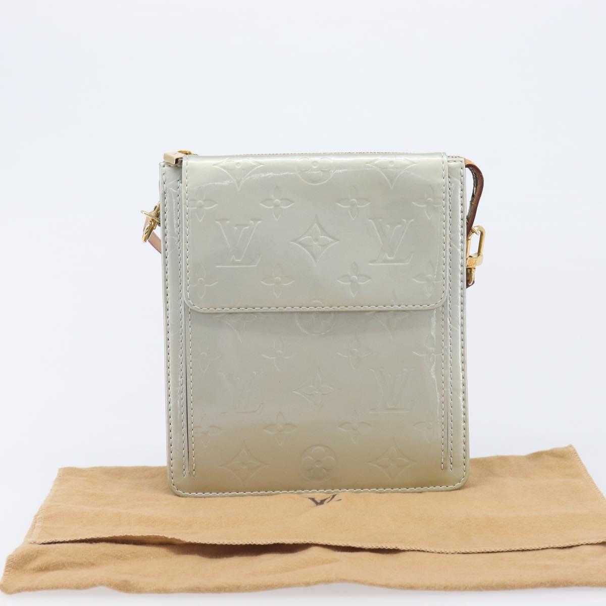 LOUIS VUITTON Monogram Vernis Motto Accessory Pouch Gris M91030 LV Auth 212944V