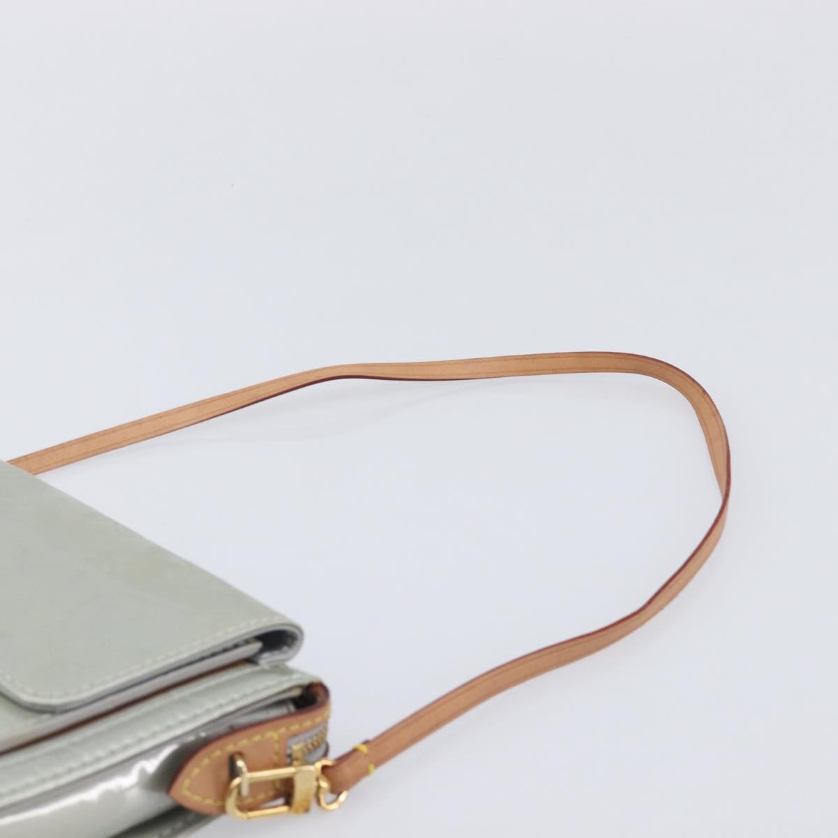 LOUIS VUITTON Monogram Vernis Motto Accessory Pouch Gris M91030 LV Auth 212944V