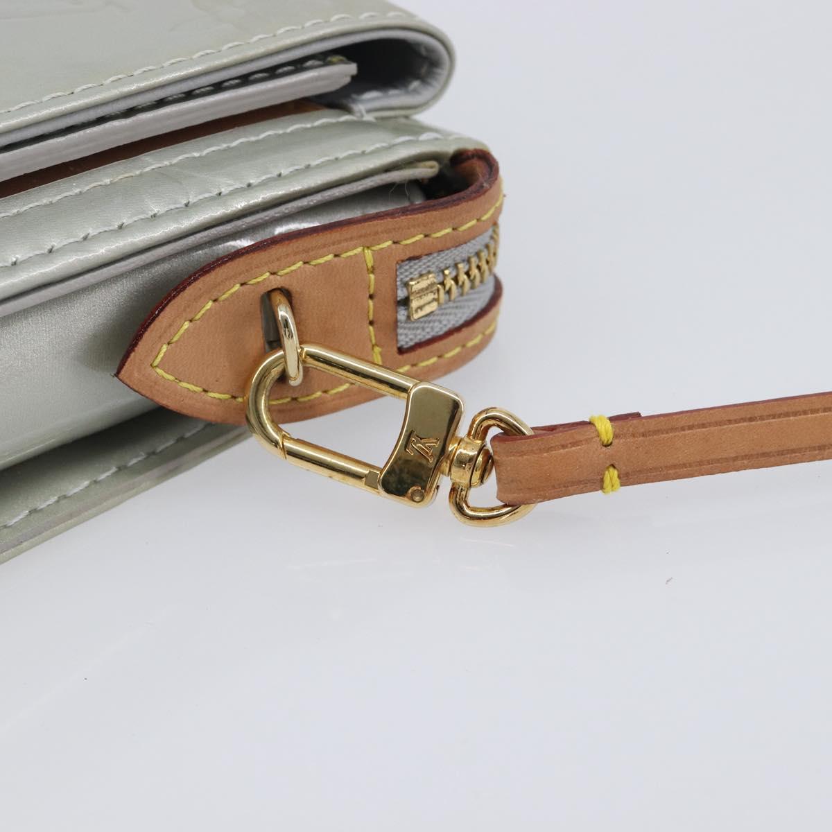LOUIS VUITTON Monogram Vernis Motto Accessory Pouch Gris M91030 LV Auth 212944V