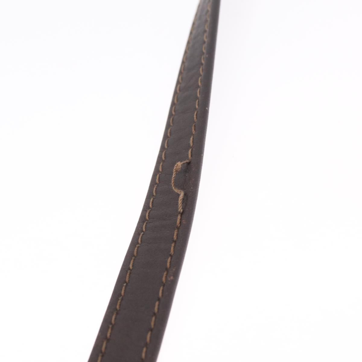 FENDI Zucca Canvas Shoulder Bag Brown Black Auth 212950