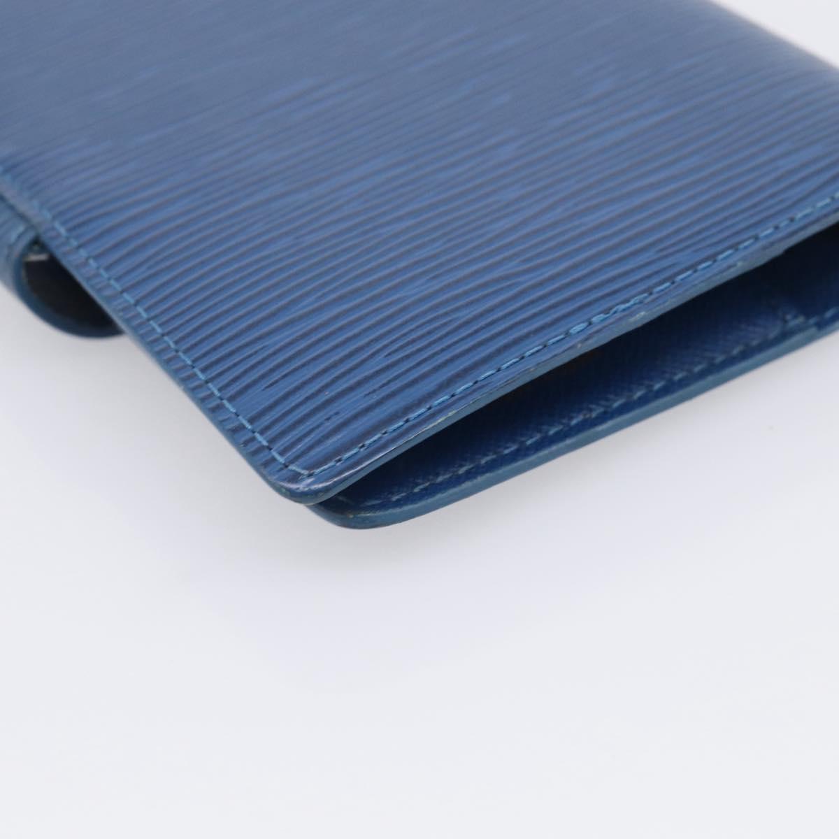 LOUIS VUITTON Epi Agenda PM Day Planner Cover Blue R20055 LV Auth 212953