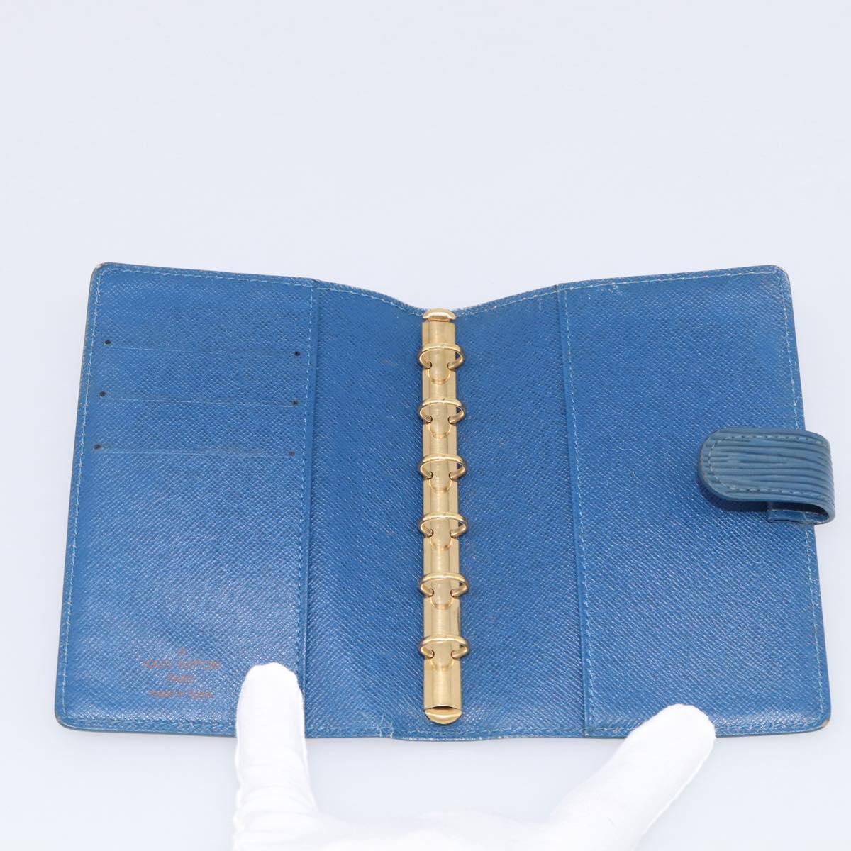 LOUIS VUITTON Epi Agenda PM Day Planner Cover Blue R20055 LV Auth 212953