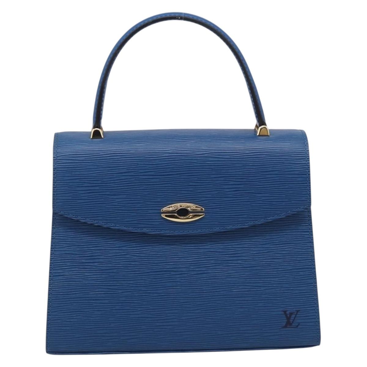 LOUIS VUITTON Epi Malesherbes Hand Bag Blue M52375 LV Auth 212964