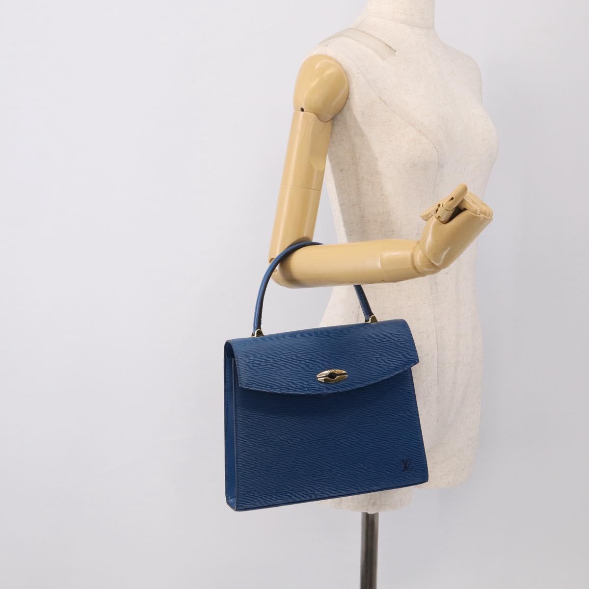LOUIS VUITTON Epi Malesherbes Hand Bag Blue M52375 LV Auth 212964