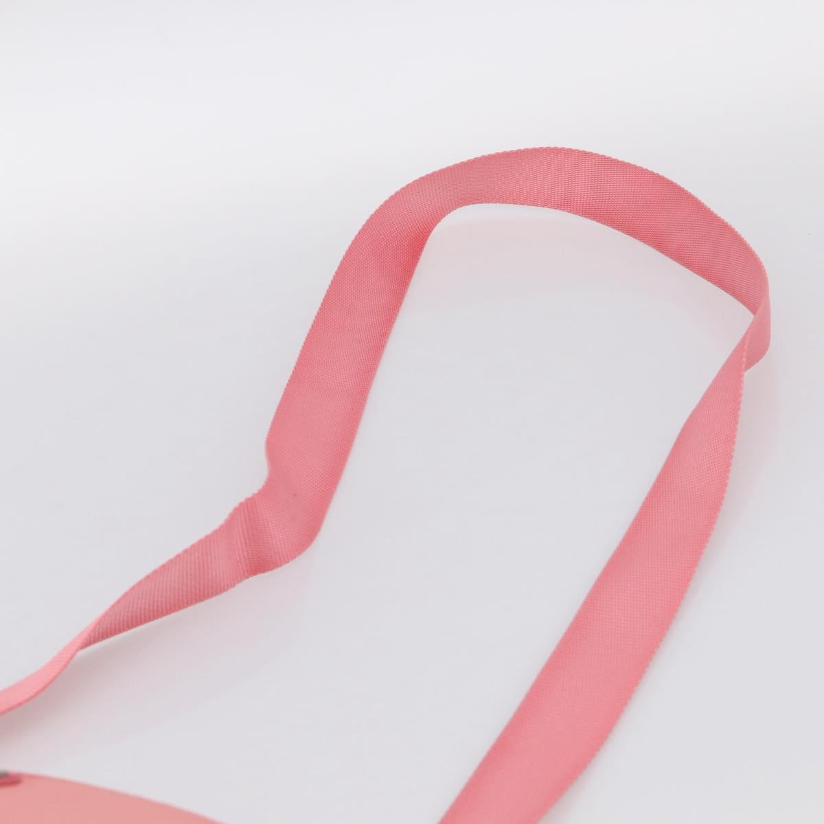 PRADA Shoulder Bag Nylon Pink Silver Auth 212970