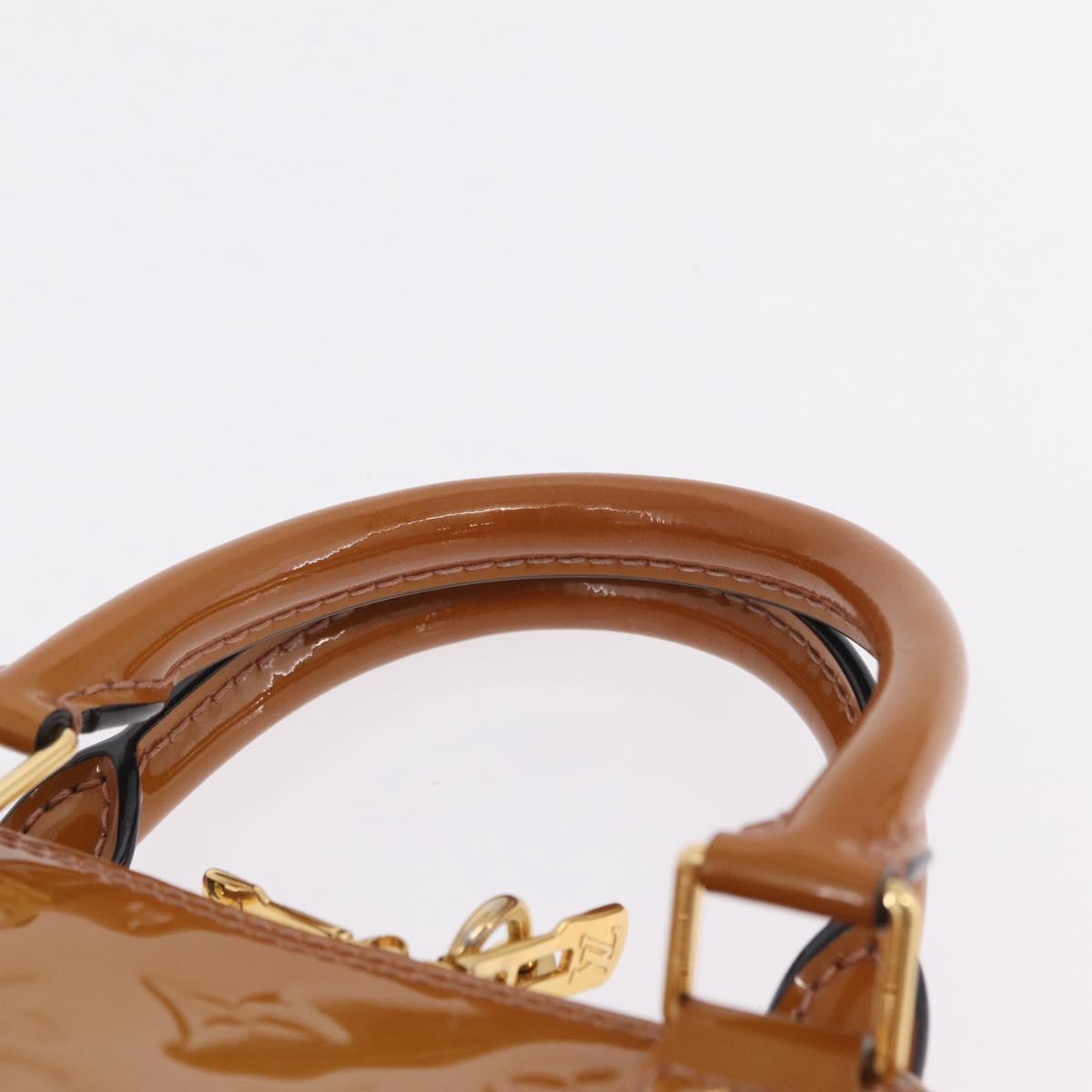 LOUIS VUITTON Monogram Vernis Alma PM Bag Rose Velours M91583 LV Auth 213007A