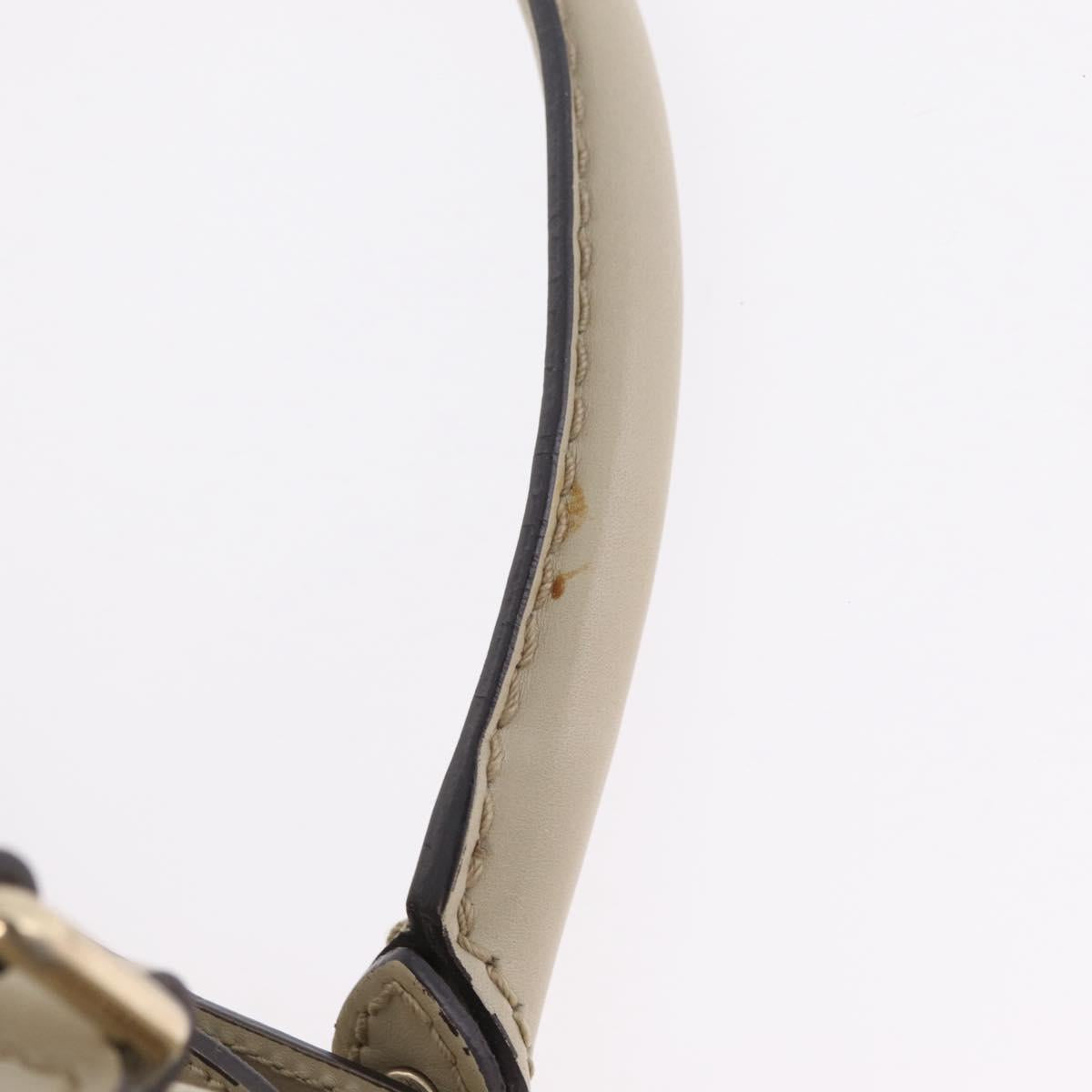 GUCCI GG Canvas Hand Bag Beige Gold 247902 Auth 213008
