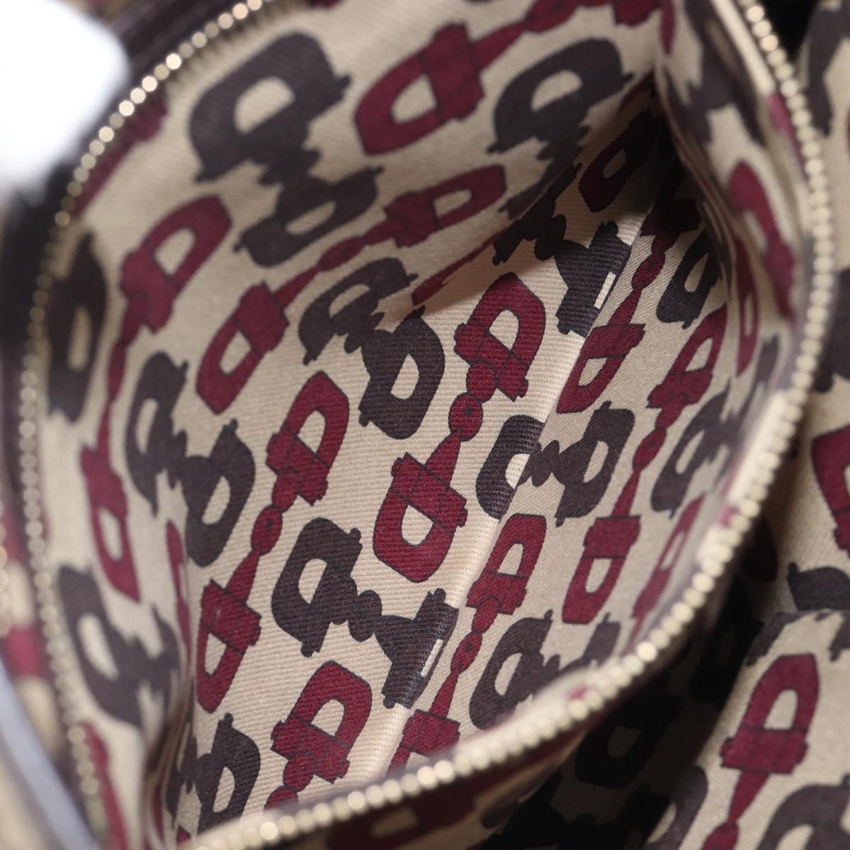 GUCCI GG Canvas Web Sherry Line Shoulder Bag Beige Gold 144388 Auth 213011A