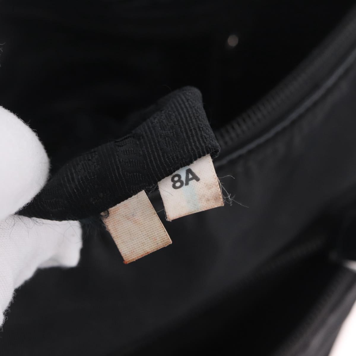 PRADA Shoulder Bag Nylon Black Silver Auth 213029