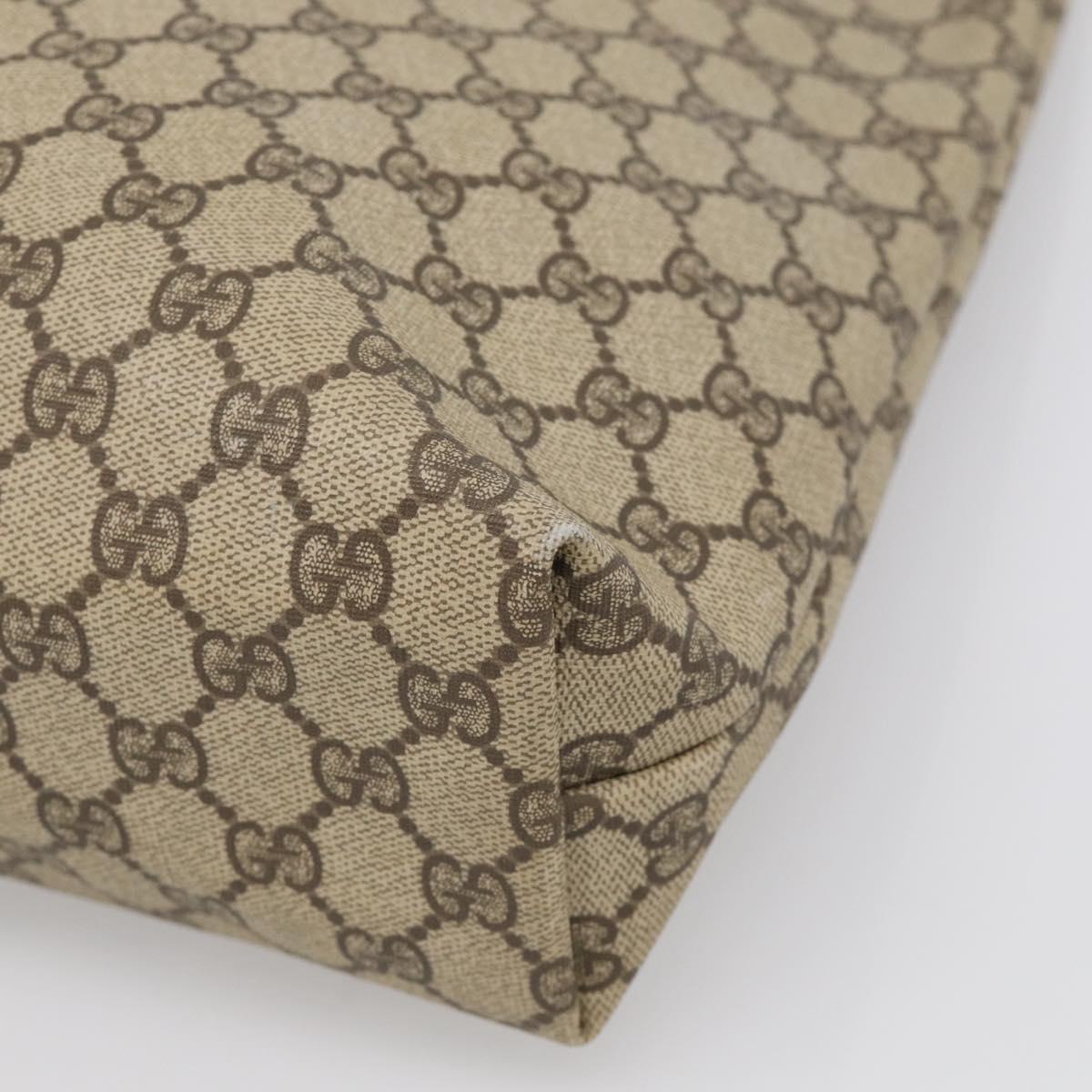 GUCCI GG Supreme Web Sherry Line Bag PVC Beige Gold 002 123 6487 Auth 213031A