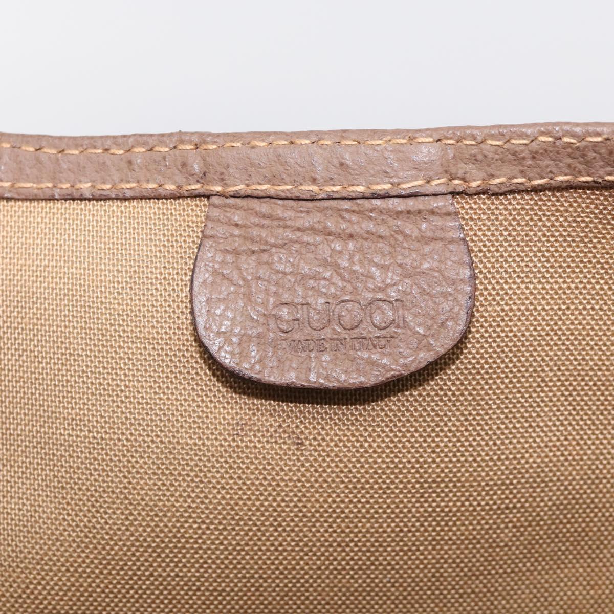GUCCI GG Supreme Web Sherry Line Bag PVC Beige Gold 002 123 6487 Auth 213031A