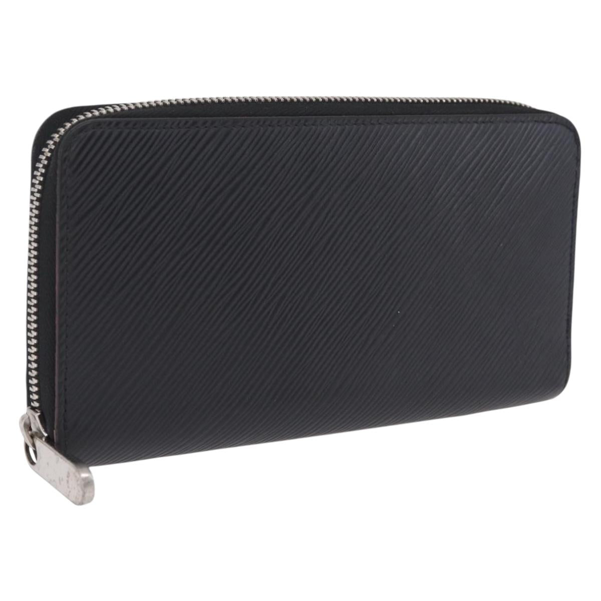 LOUIS VUITTON Epi Zippy Wallet Long Wallet Black M64838 LV Auth 213034A