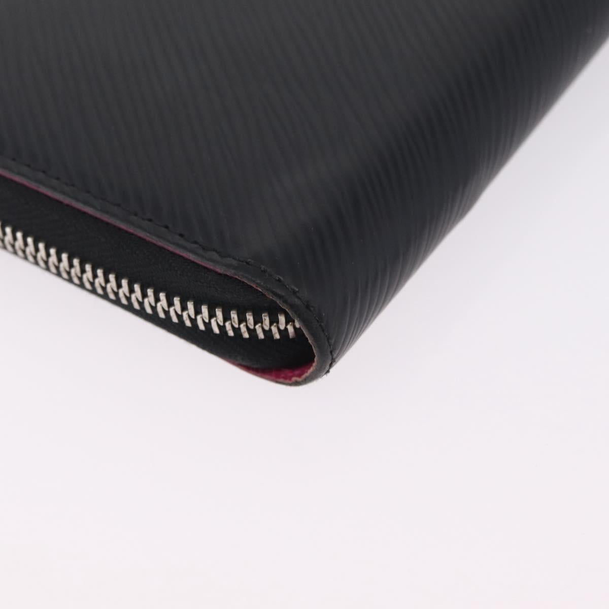 LOUIS VUITTON Epi Zippy Wallet Long Wallet Black M64838 LV Auth 213034A