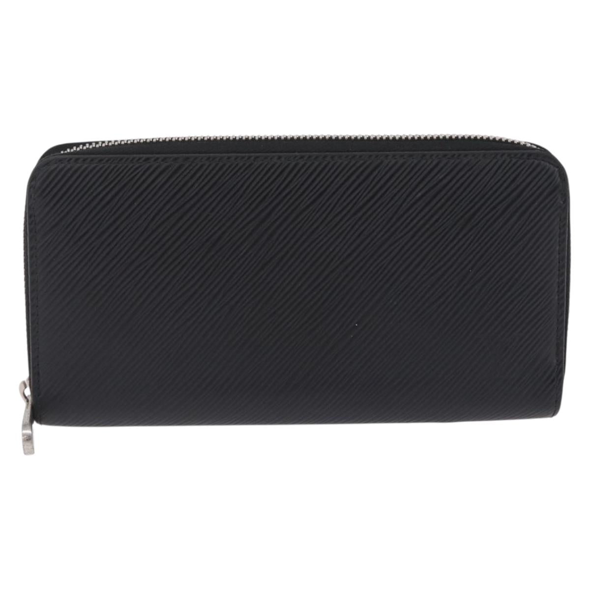 LOUIS VUITTON Epi Zippy Wallet Long Wallet Black M64838 LV Auth 213034A