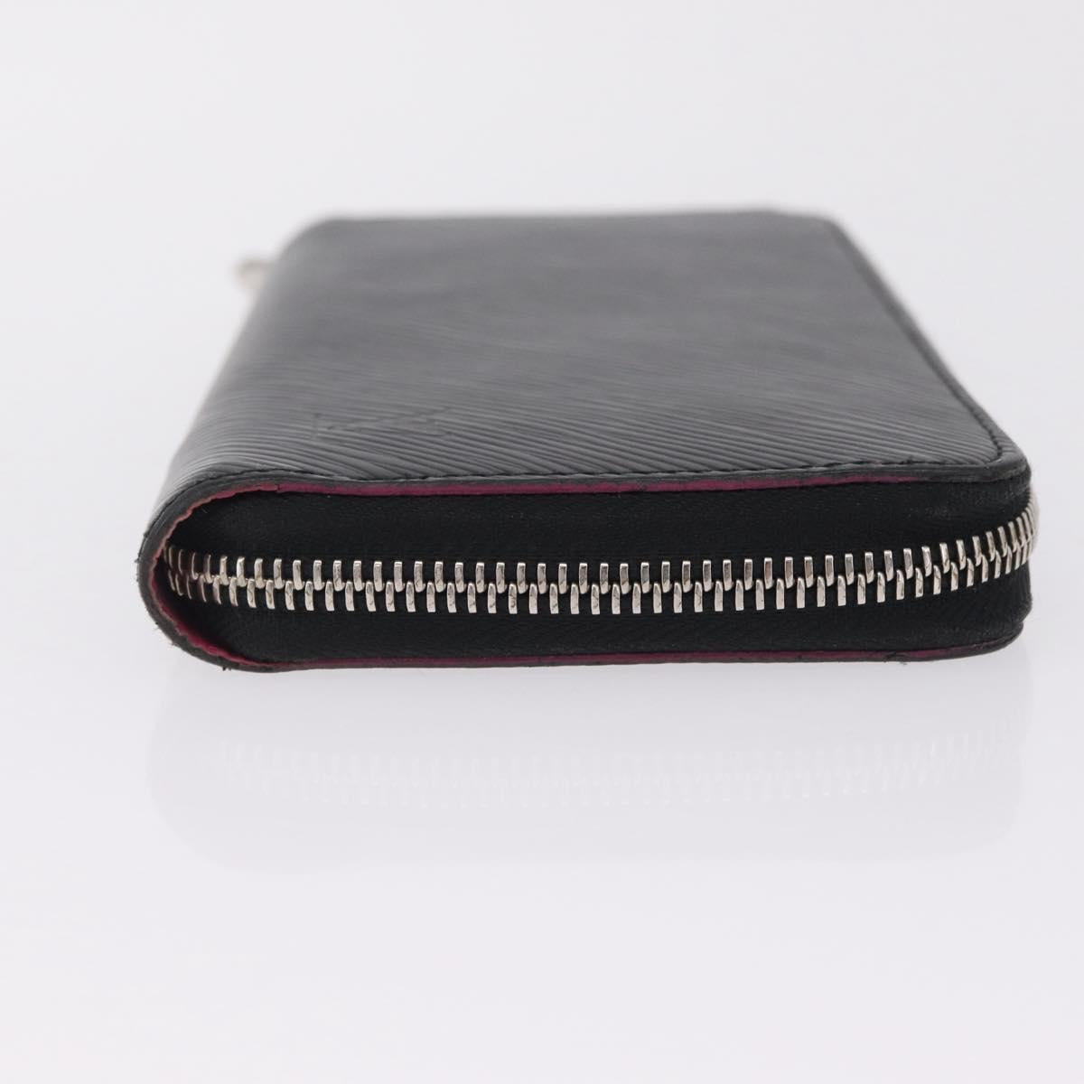 LOUIS VUITTON Epi Zippy Wallet Long Wallet Black M64838 LV Auth 213034A