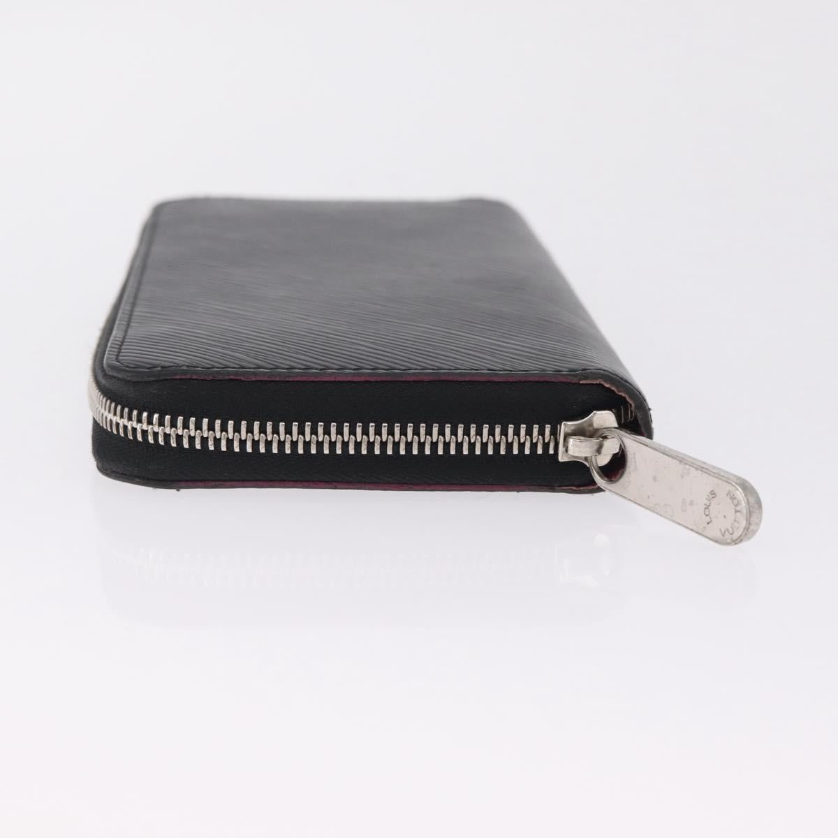 LOUIS VUITTON Epi Zippy Wallet Long Wallet Black M64838 LV Auth 213034A