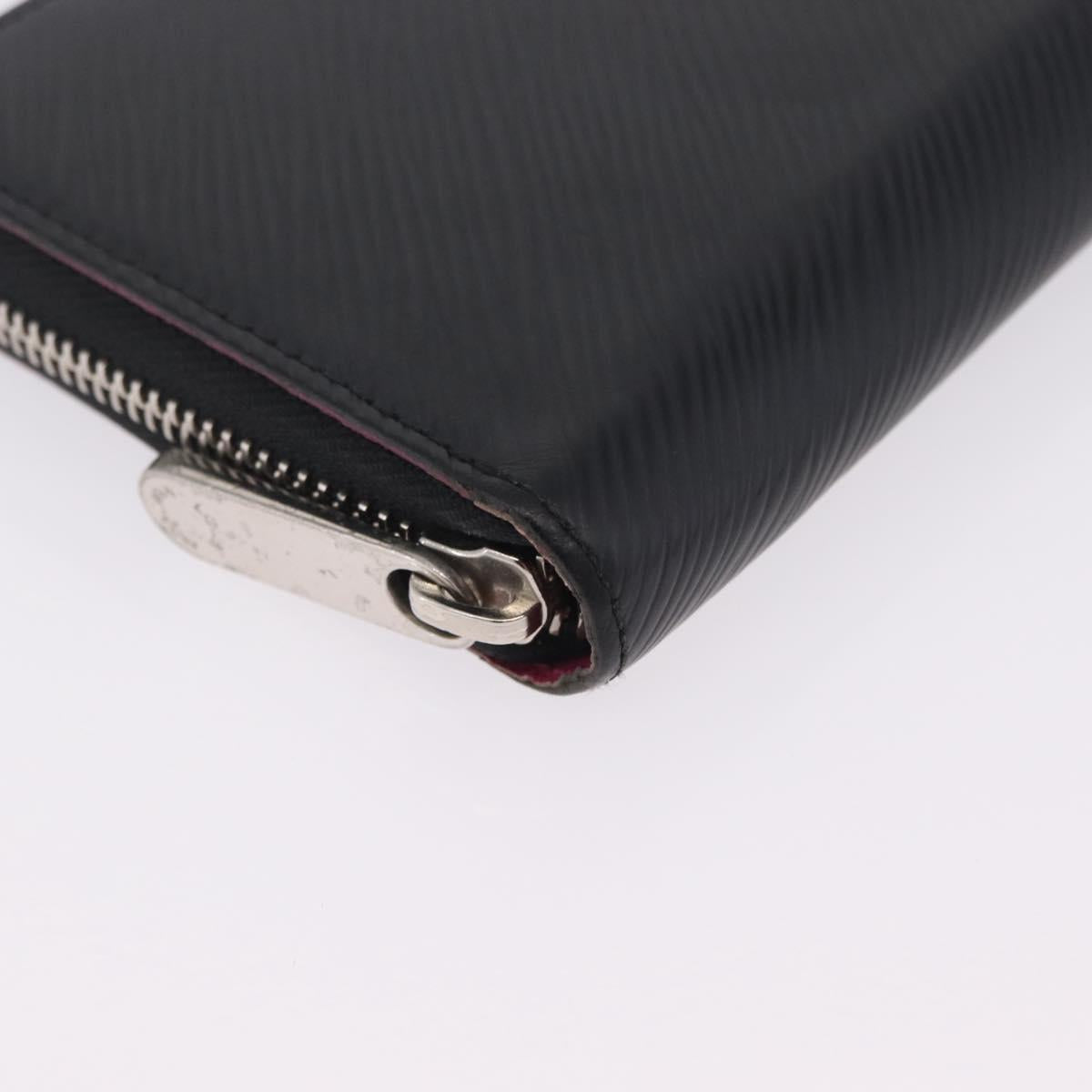 LOUIS VUITTON Epi Zippy Wallet Long Wallet Black M64838 LV Auth 213034A